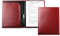 DELMON VARONE - Personalisierbare Klemmbrett Mappe DIN A4 Cambridge Top Grain Leder Rot - Organizer Klemmbrettmappe mit Blockklemme, Stiftschlaufe & Steckfächer - Klassische Echtleder Arbeitsmappe