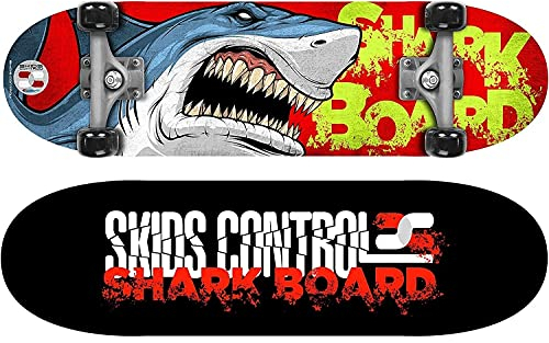 RV-Parts Skateboard Shark Skateboard Komplettboard 71cm mit ABEC - 5 Kugellager Kidsboard