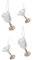 Pack of 4 Wine and Martini Glasses for your Christmas Tree, Glass look Acrylic Hanging Decoration Cocktail Glasses with Glitter Detail in Blue, Rose Gold, Champagne or Silver (Rose Gold)