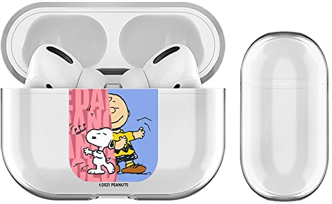 Head Case Designs Offizielle Peanuts Snoopy & Charlie Grafiken Durchsichtig Harte Kristall Handyhülle Hülle Huelle kompatibel mit Apple AirPods Pro Charging Case