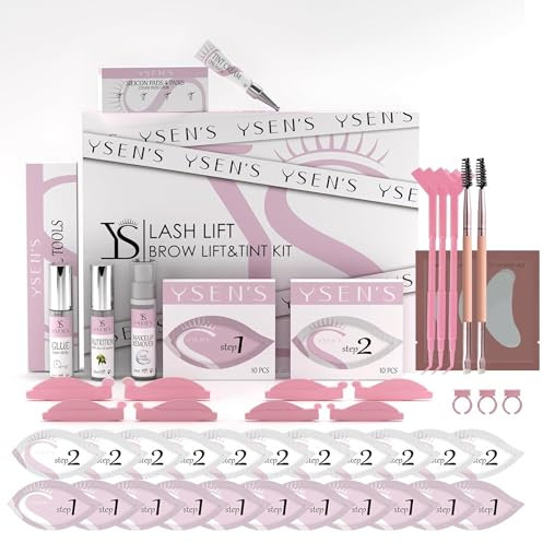 Ysen’s Lifting Pestañas Kit, Kit de Laminación de Cejas, Tinte de Cejas (negro), 3 en 1, lifting de pestañas profesional, Juego de Lash Lift, Adecuado Para Salón y Uso Doméstico