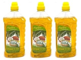 3pz. sapone in gel 1250 ml Puro Sapone Detersivo 100% Ecologico e Biodegradabile per bucato a mano e in lavatrice (1250)