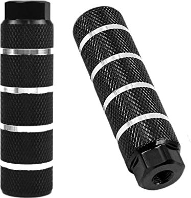 PXRLMYF 2 Pcs Fahrrad Pegs,Aluminiumlegierung rutschfeste Bike Pegs,Achse Fußrasten Stunt Pegs,Universal Fahrrad Peg für BMX Mountainbike,Schwarz