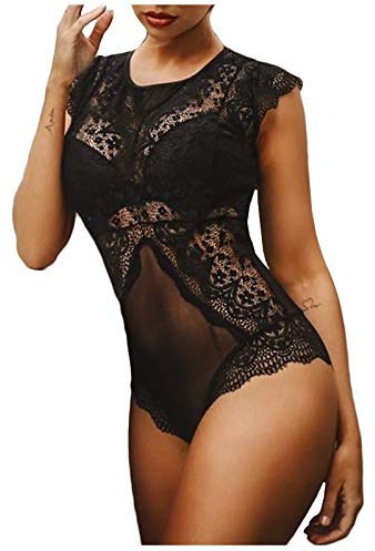 S-3XL Top Top Frauen nachts Kleidung Underwire Fashion-Body-Anzug reizvollen Jumphat Sexy Einteiler