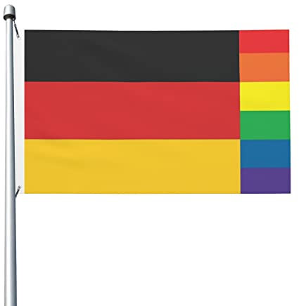 Deutschland LGBT Pride Flag 3x5ft Flagge doppelseitig Outdoor Indoor, ukrainische Flagge Polyester mit Messingösen