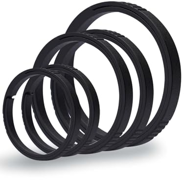 TIKIDESIGN Titan Schlüsselringe,30/25/19mm Schlüsselring mit Seitlich Drückender Design,Titan Flachen Schlüsselanhänger Ringe,Titan Spaltringe für Auto Haus Schlüssel Zubehör (1L+2M+2S schwarz)