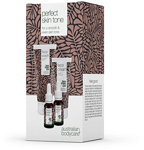 Reduziere Pigmentprobleme im Gesicht mit dem 4-teiligen Set bestehend aus Gesichtsreinigung 200ml, Niacinamid Serum, Peeling Serum und Gesichtscreme 100ml speziell für Pigmentflecken im Gesicht