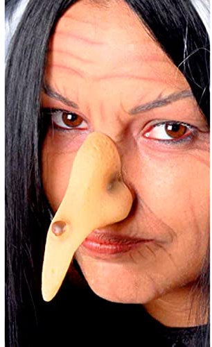 Acan Tradineur Nez de sorcière avec cordon de serrage, accessoire pour déguisement de sorcière, sorcière maléfique, carnaval, Halloween, cosplay, fêtes (Adulte - 8 cm - Couleur assortie)