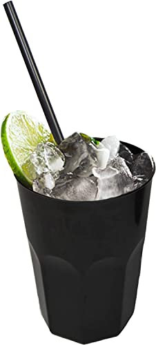 DUE ESSE S.N.C. DI SABATINI ALDO PZ 20 BICCHIERI DA COCKTAIL 300 CC NERI IDEALI PER PARTY, DISCOTECHE, LIDI, FESTE IN SPIAGGIA, APERITIVI E APERICENE ULTRA RESISTENTI