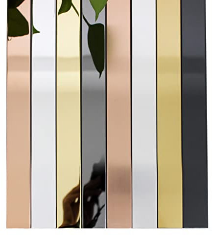 LKYJD Stampaggio e rivestimento da parete | Finitura a specchio metallizzata in acciaio inossidabile oro rosa, design a buccia e bastone 6mx3cm