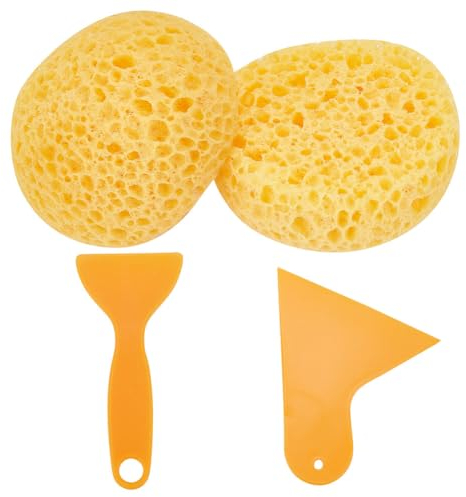 GORGECRAFT 2PCS Knockdown Texture Éponge PU Éponge Brosse Cloison Sèche Mur Patch Grand Plafond Éponge Blanchiment Grattoir Bricolage Plastique Grattoir Outil pour Cloison Sèche