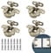 4 PCS Adjustable Cabinet Door Hinges,97 Degree Turning Axis Soft Close Cupboard Wardrobe Doors Hinges,Concealed Hinge for Kitchen Bathroom Window Wardrobe Bookcase