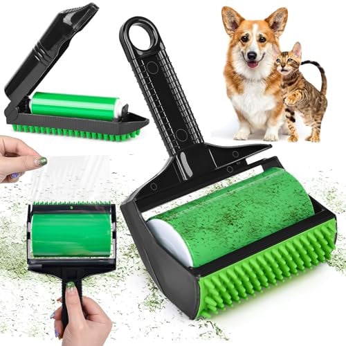 Tierhaarentferner Fusselrolle, Fusselroller für Hundehaare und Katzenhaare Wiederverwendbar, Fusselbürste für Tierhaar, für Sofa, Bett, Teppich, Kratzbaum
