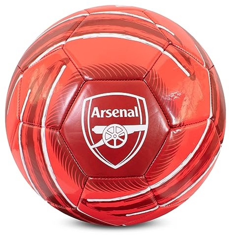 Hy-Pro Offiziell lizenzierter Arsenal F.C. Cyclone Fußball, Größe 5, Schütze, Training, Match, Merchandise, Sammlerstück für Kinder und Erwachsene, Rot