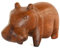 Handgeschnitztes Nilpferd aus Holz – Haus Nilpferd – Holz Nilpferd Skulptur Figur Statue Einzigartige Tischdekoration Heimdekoration Geschenk