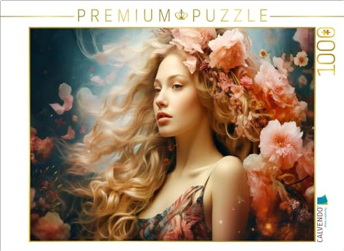 Puzzle · EIN Motiv aus dem Kalender Märchenhafte Fabelfrauen | Im Blumenmeer · 1000 Teile · Lege-Größe 64 × 48 cm · CALVENDO Puzzle