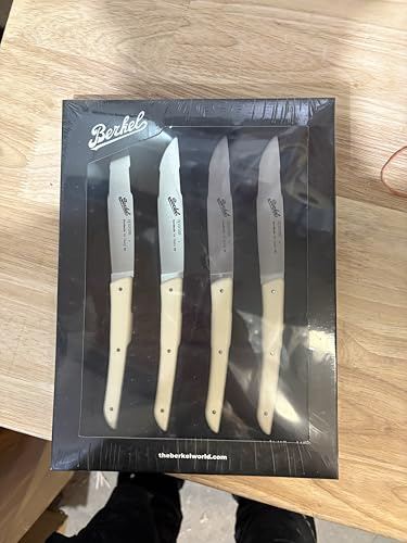 Berkel - Color Set 4 Coltelli Bistecca Lama Liscia 11 cm - Bianco