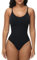 Breampot Shapewear Damen Bauchweg Bodysuit Formender Vielseitige Body Shper Frauen atmungsaktiven Materialien mit Verstellbarer Schultergurt (XXL/3XL, Tanga-Schwarz)
