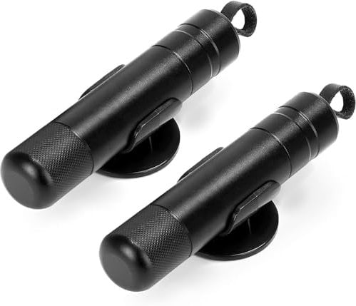 MEETOZ 2 Pcs Car Safety Hammer, Car Glass Breaker and Seatbelt Cutter,2-in-1 Car Safety Hammer, Car Safety Hammer Emergency Escape Tool One Second Window Breaker for Cars (Dark Black)
