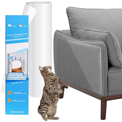 Kratzfolie Katzen Selbstklebend, Katzen Kratzschutz Sofa Transparent, Kratzschutz Wand, Kratzschutzfolie, Kratzfolie Anti Kratz Tape für Möbel Couch Sofa Wand Tür Schutz (30cm x 3m)