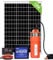DCHOUSE Set di pompe solari per fontana con batteria di backup, pompa dell'acqua solare da 12V + set di pannelli solari da 120W + batteria da 30Ah + controller da 20A per fontane, irrigazione