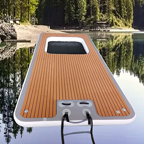 NOALED Aufblasbare schwimmende Plattform, Schwimmwasserinsel, Jet-Ski-Dock-Matte, DWF-Material, Diaoyutai aufblasbare schwimmende Plattform, aufbla