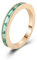 Wycian Verlobungsring Natur, Eternity Ring 9 Karat Gelbgold 9K Größe 52 (16.6) Lab Erstellt Smaragd Baguetteschliff Grün Npassbar Für Abschlussball