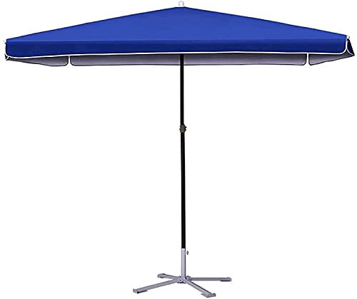 SNHHNSW Großer Sonnenschirm, blau, rechteckig, für den Außenbereich, Terrasse, Markt-Stil, für Balkon, Tisch, Terrasse, Garten, Deck, Hof, Schatten, Tischschirm für den Außenbereich