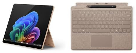 Microsoft Surface Pro Copilot+ PC + Pro Keyboard + Slim Pen 2 | Snapdragon X Elite (12 Kerne) | 16GB RAM | 512GB SSD | Dune