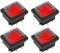 eMagTech 4ocs 16A 250V Interruttore Di Alimentazione Autobloccante A Bilanciere Impermeabile 4 Pin Interruttore A 2 Posizioni Con Copertura Antipolvere Interruttore A Levetta Con Luce LED Per Auto