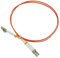 Labgear Cable de fibra óptica de 1 m - LC a LC multimodo dúplex OM1 LSZH cable de conexión de fibra de audio digital, velocidad de datos de 10 Gb/Gigabit, red de alto rendimiento, naranja