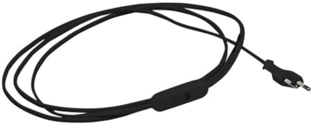 Conexión eléctrica con Interruptor, 2 Metros, Color Negro, Ideal para controlar la energía en Dispositivos y lámparas.