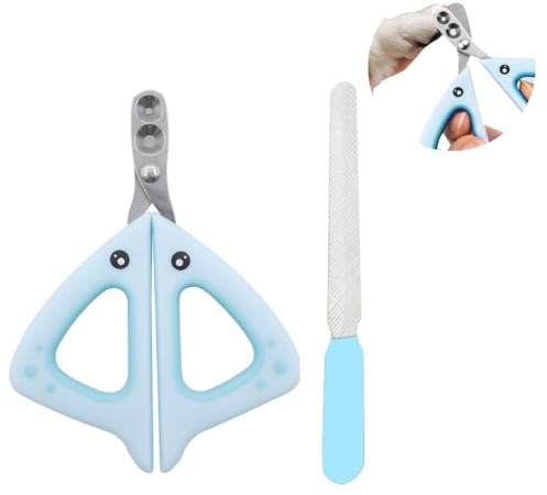 Ruayia Krallenschere Katzen(2mm& 4mm) mit Nagelfeile Edelstahl, Katzenkrallen Schneider Katzen Nagelschere Sicherheitsschutz Krallenschneider Datei Nail Clipper Hunde Kleine Welpen - Oktopus-Stil
