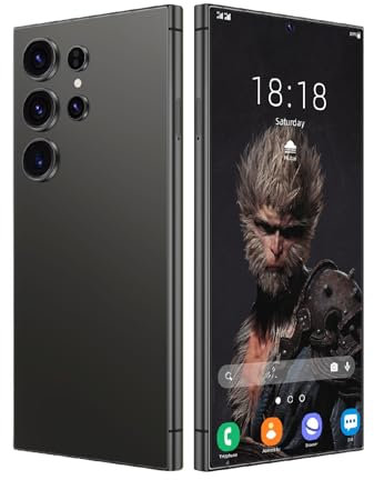 Fine Life Pro Téléphone déverrouillé, Smartphone 4G - LTE, Appareil Photo 5MP + 16MP, 3GB RAM, 64GB ROM, 256GB étendu, écran 6,8 Pouces, Lunette entièrement métallique, sans contrat (4black)