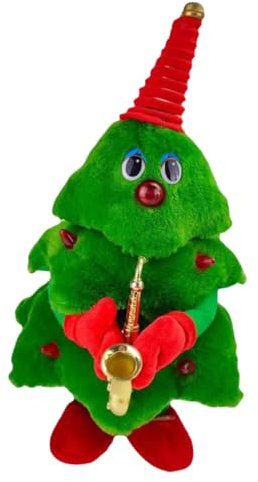 Hemobllo Elektrischer Plüsch Weihnachtsbaum Singender Und Tanzender Weihnachtsbaum Für Kreative Dekoration Festliche Für Zuhause Für Mädchen Und Weihnachtsfeiern