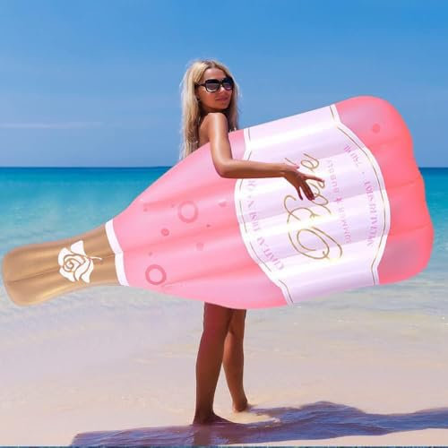 Vintix Champagner Luftpool-Liege, 180 * 76 * 20cm Riesen Luftmatratze Aufblasbare Insel für Pool, See, Strand, Wasserparty, Erwachsene