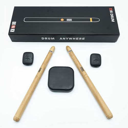 Electric Drumsticks Air Drum Sticks 4rd Gen., Virtual Air Drum with Drumsticks, Pedals, Bluetooth and 8 Sounds, Electronic Drum Set for Adults, Kids, Gift