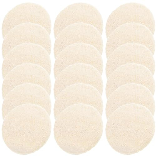 DECHOUS 36 Stück Teiliges Natürliche Loofah Gesichts peeling Pads Sanftes Effektives Peeling für Gesicht und Körper Vielseitig als Dusch Reinigungspad Geeignet