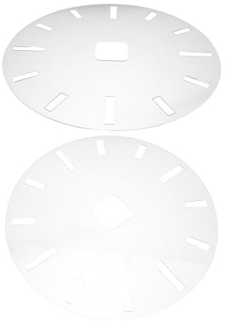 Gatuida 2Pcs Acrylic Clock Face Template Set for Woodworking DIY Circle Inlay Router Template with Clock Number Stencil Tools
