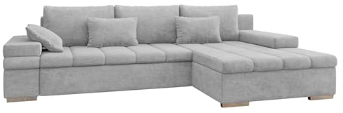 Mirjan24 Ecksofa Bangkok, Eckcouch mit Schlaffunktion und Bettkasten, Ecksofa für Wohnzimmer Gästezimmer Couch L-Form Wohnlandschaft (Lumo 65, Ecksofa Rechts)