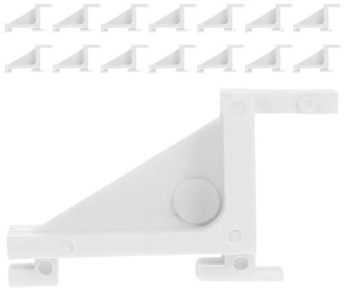 PAMINGONO 15pcs Freezer Shelf Support Clips Plastic Pe Material with Firm Hold and Polished Surface White Refrigerator Freezer Clamp Hooks for Organising Chest Shelves