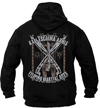 Dirty Ray Kampfsport Filipino Kali Escrima Arnis Herren Kapuzenpullover BDT22C (XL)