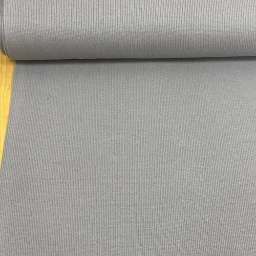 MAGAM-Stoffe Laura Bündchenstoff Grobstrick uni Bio Meterware 50cm (14. Grau)