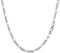 PROSILVER Italien Figarokette 925 Sterlingsilber 2,9mm breit Damen Herren Halskette Gliederkette 46cm/18 Kettelänge Minimalist Schmuck Accessoire für Frauen Mädchen