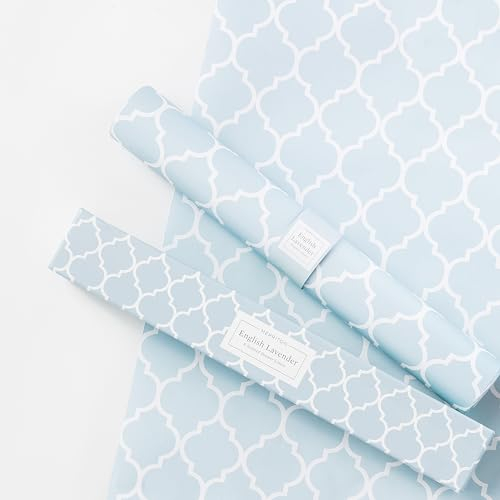 Merriton Duftende Schubladeneinlagen, frischer Duft, Papiereinlagen für Schrank, Schubladen, Kommode, Regal, Wäscheschrank, perfekt für Küche, Bad, Waschtisch (6 Blatt) (Englischer Lavendel)