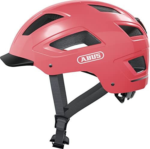ABUS HYBAN 2.0 Fahrradhelm, Rot (Living Coral), M