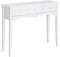 HOMCOM Konsolentisch, Beistelltisch, Dekotisch, Konsole Schubladentisch, MDF, Weiß, 100 x 32 x 85 cm