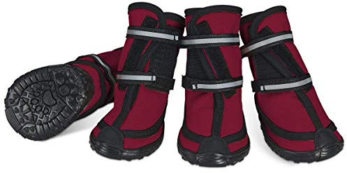 Hundeschuhe pfotenschutz 4 Stück Rot S