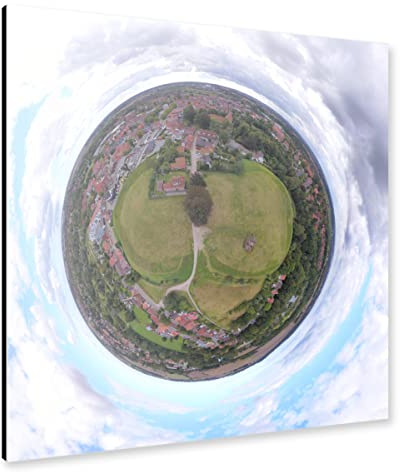 artboxONE Alu-Print 60x60 cm Ringwallanlage Oldenburg-Holstein von Künstler Dienstleistungsdrohne.de