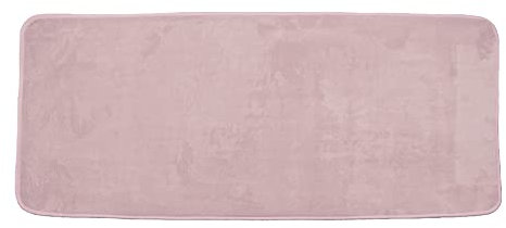 Douceur d'Intérieur, Tapis de Bain (50 x 120 cm) Vitamine Rose Poudre, Microfibre